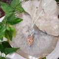 Crazy Lace Agate and Clear Quartz Necklace