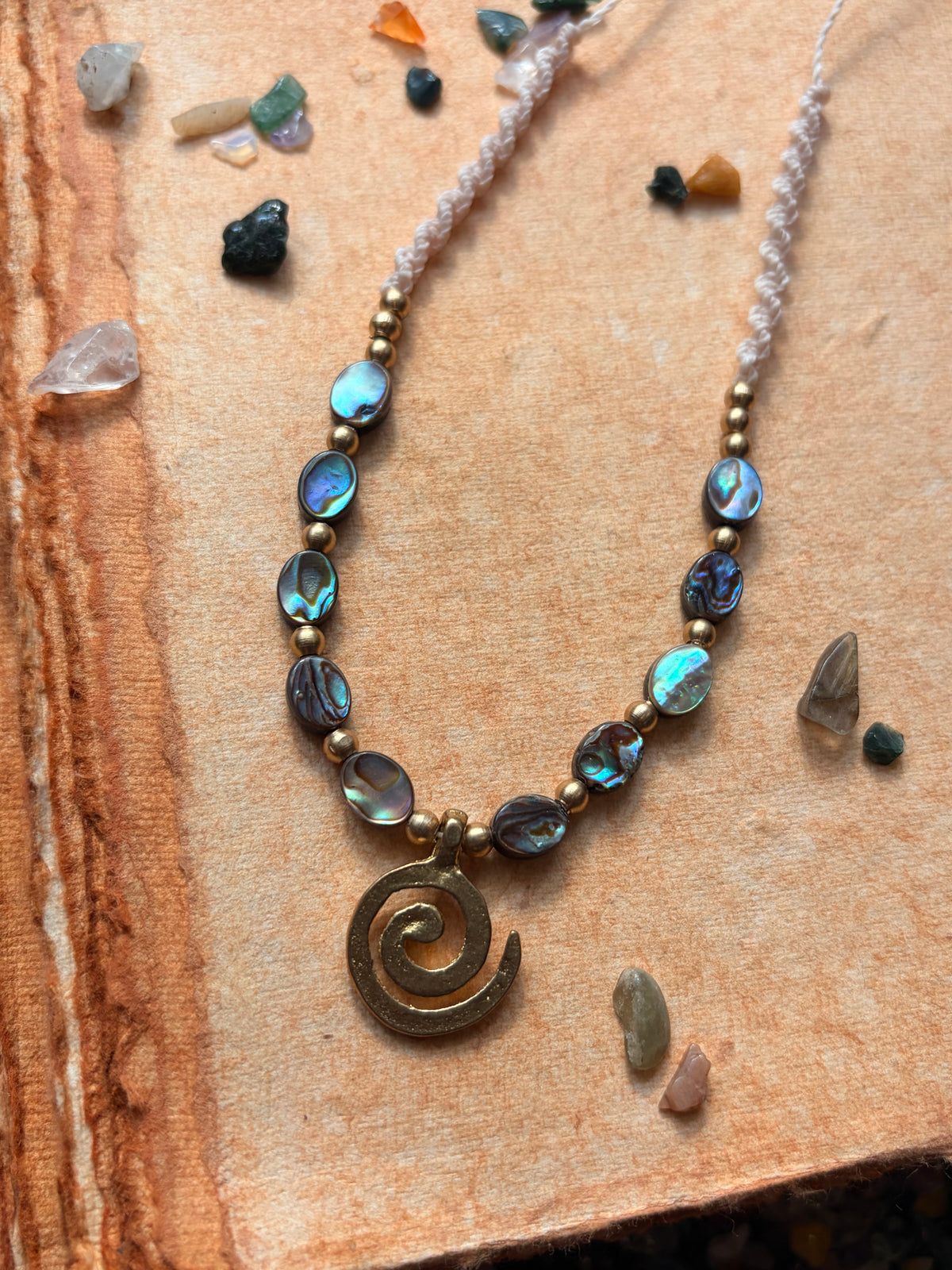 Spiral Paua shell Necklace