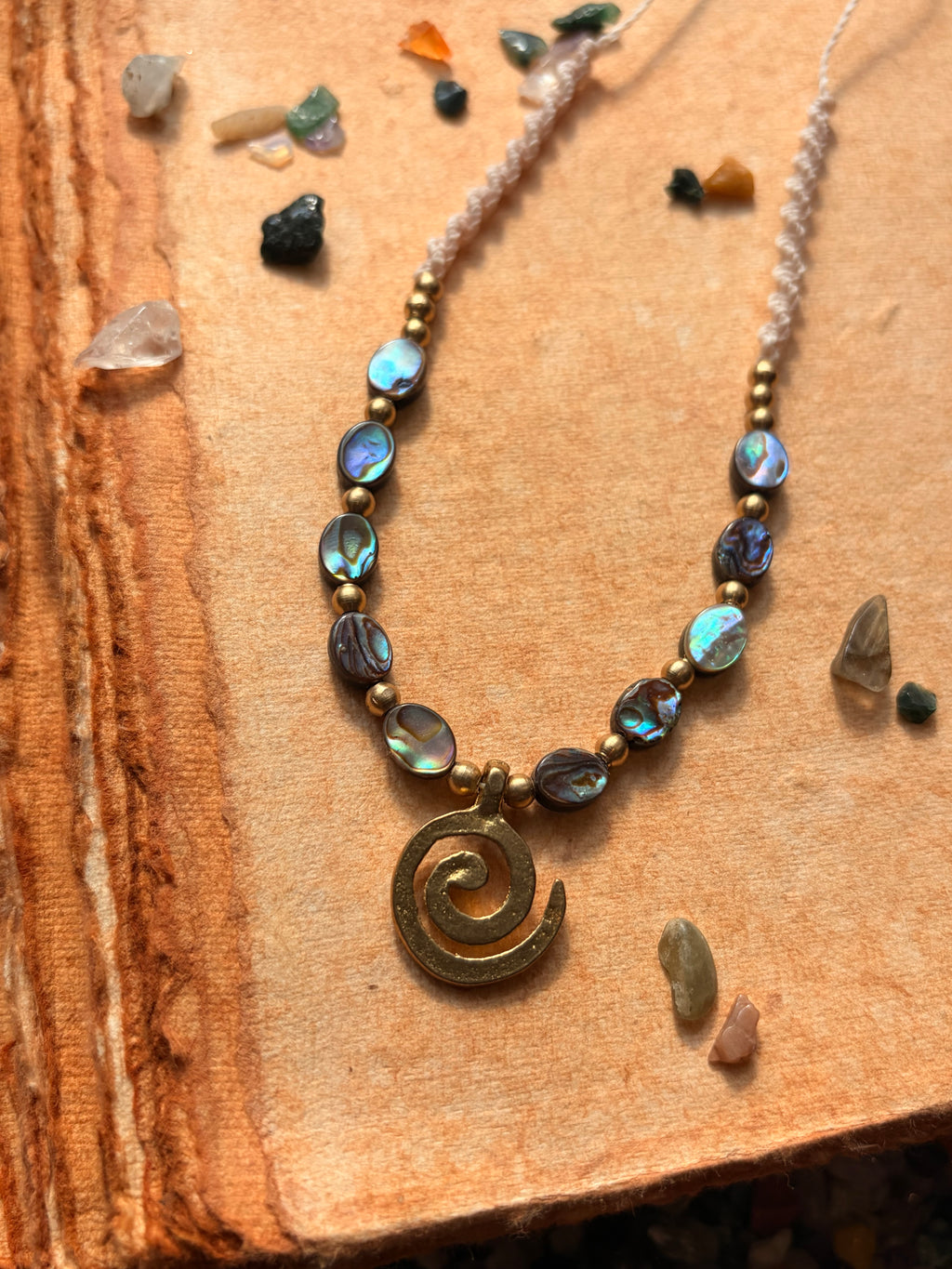 Spiral Paua shell Necklace